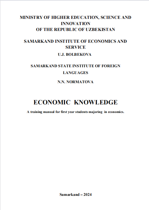 ECONOMIC KNOWLEDGE A training manual for first year students majoring in economics