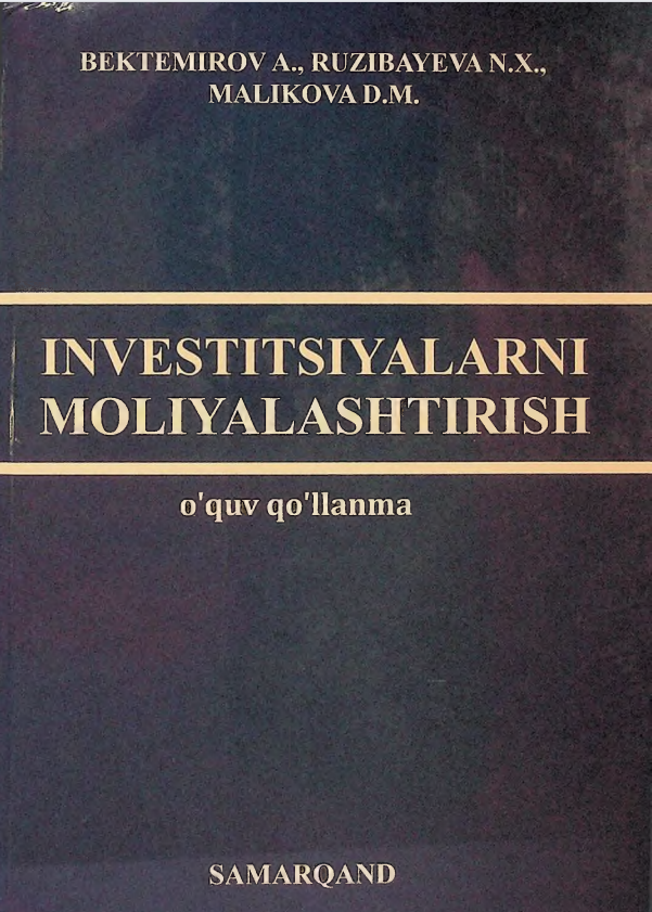 Investitsiyalarni moliyalashtirish