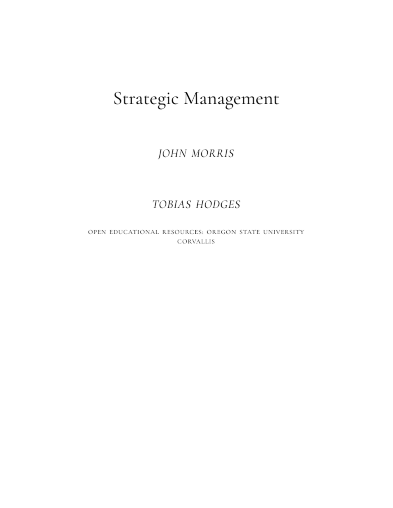 Strategic Management