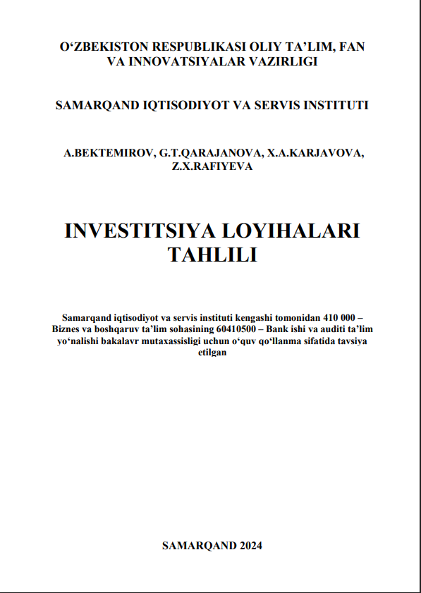 Investitsiya loyihalari tahlili
