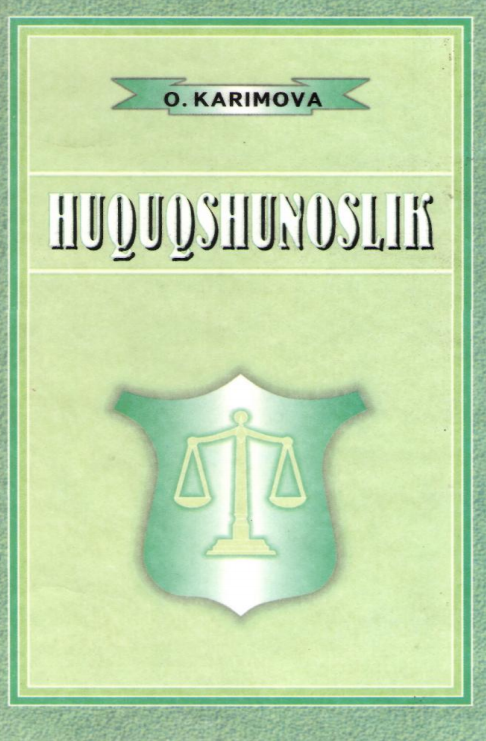 Huquqshunoslik. Darslik.