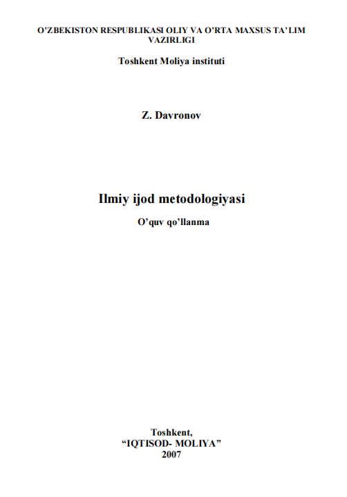Ilmiy ijod metodologiyasi.