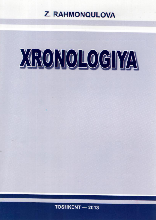 Xronologiya. O'quv qo'llanma.