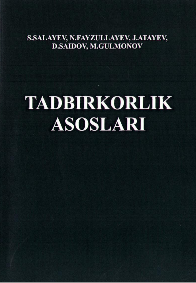  Tadbirkorlik asoslari. O'quv qo'llanma. 