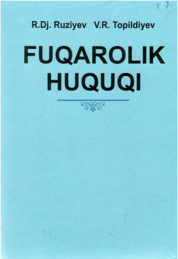 Fuqarolik huquqi. 