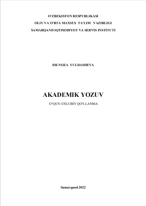  Akademik yozuv. O'quv-uslubiy qo'llanma. 