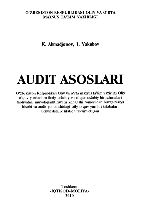  Audit asoslari.
