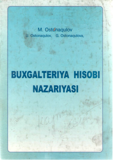 Buxgalteriya hisobi nazariyasi.