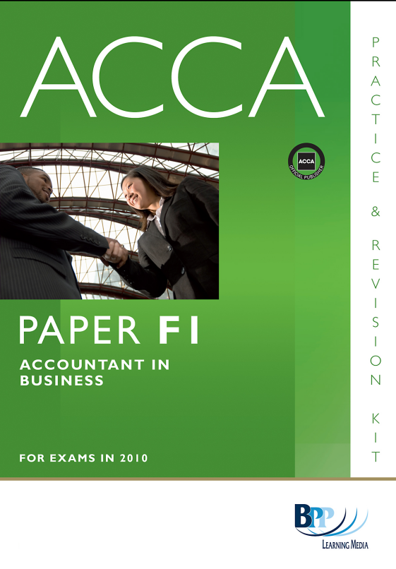 ACCA Accountant in business. Paper F1