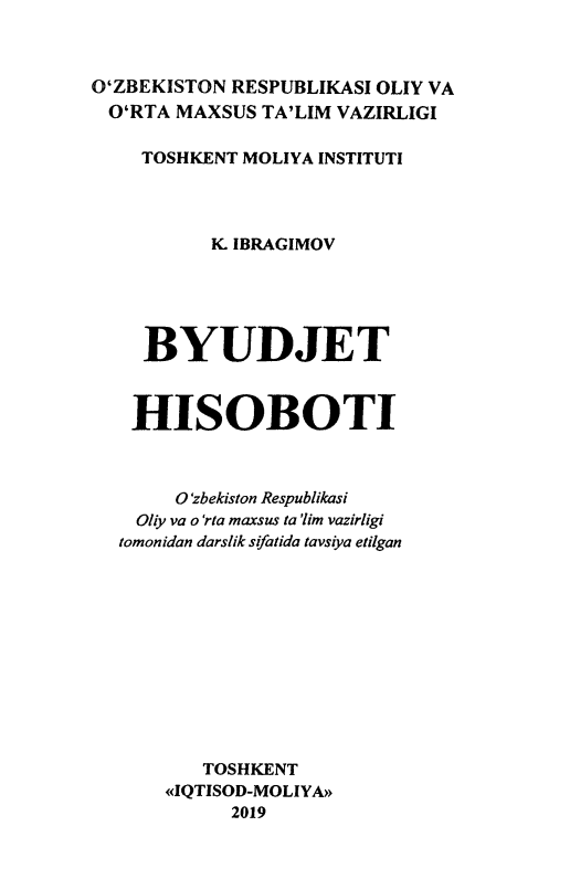 Byudjet hisoboti. 