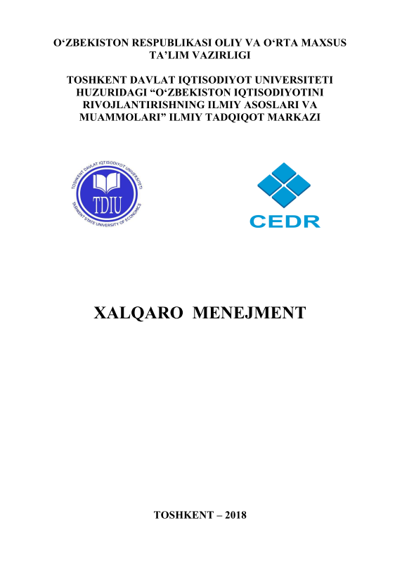  Xalqaro menejment.