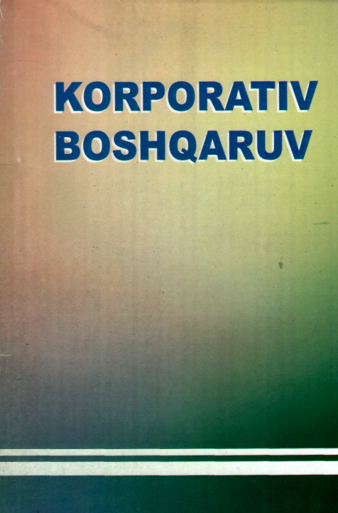  Korporativ boshqaruv.
