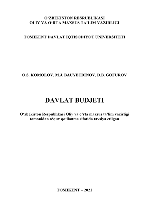 Davlat budjeti.