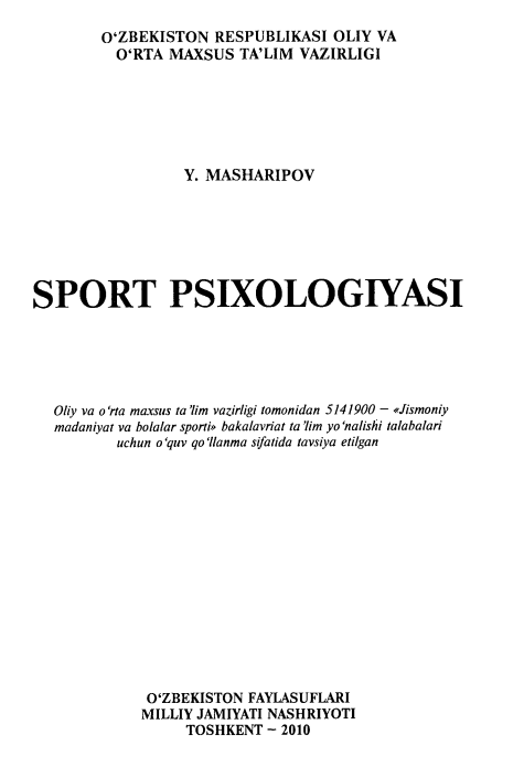 SPORT PSIXOLOGIYASI 