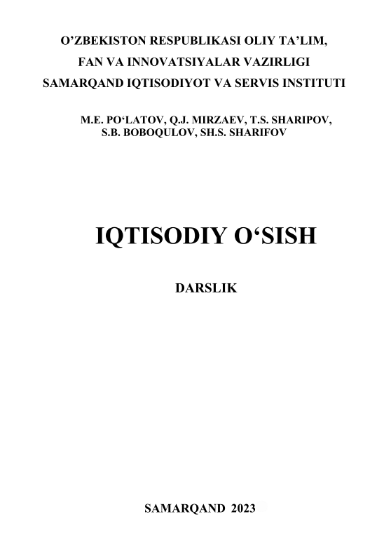  Iqtisodiy o'sish. 