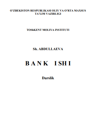 Bank ishi darslik 