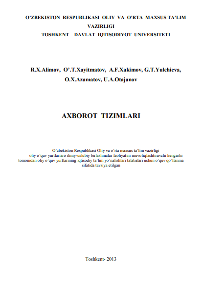 Axborot tizimlari o'quv qo'llanma 