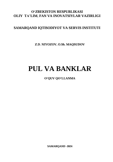 Pul va banklar
