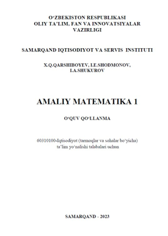 Amaliy matematika 1